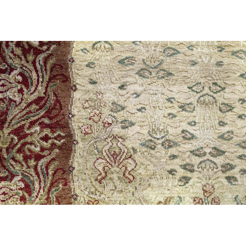 Hand-Knotted Wool GOLD / RED Area Rug