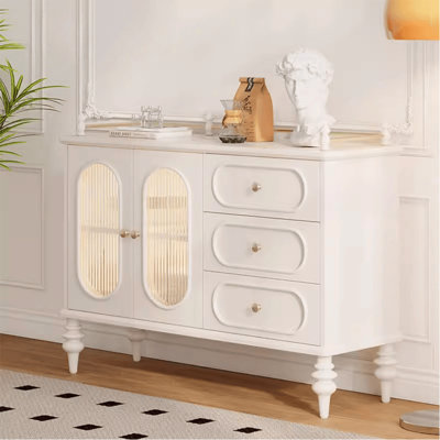French retro-style solid wood sideboard