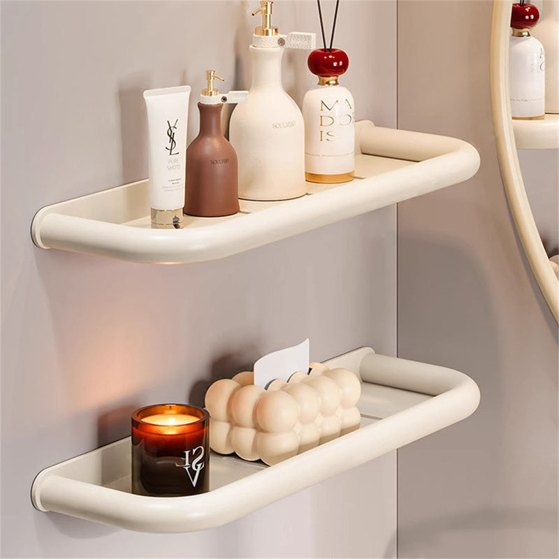 Tablette d'angle sans perçage pour salle de bain, H 4,72 po x l 19,68 po x P 1,18 po