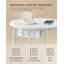 Nychelle Cross Legs Round Side Table with Built-In Outlets-690201800