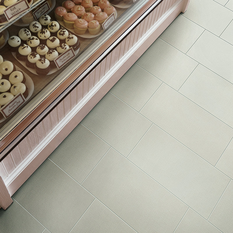 Fashion Show 12'' W x 24'' L Porcelain Fabric Look Singular Tile, Pebble