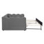 Lit de jour double en vichy double avec couchette simple sans sommier, avec port USB et adorable tissu en forme de vague