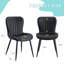 4 chaises ergonomiques noires - coussins moelleux pour une assise relaxante minimaliste s'adaptant à divers styles de décoration avec une apparence simple