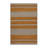 Washable Ochre Light Gray Striped Area Rug-695741562