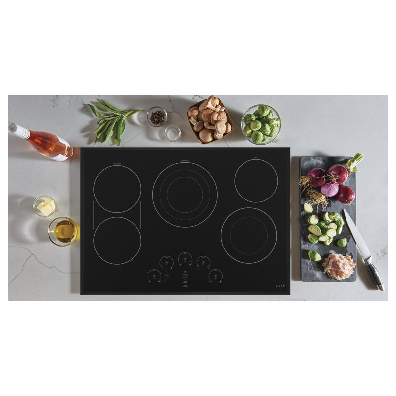 Café 30" Electric Cooktop with 5 Elements and Griddle, Matte Black