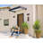 Palram - Canopia Sophia 3' 1" D Acrylic Clear/Gray Stationary Slope Door and Window Awning-54822147