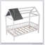 Wood House Bed With Fence-2139928483-2139928480