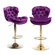 Jelon Swivel Adjustable Height Bar Stool purple 