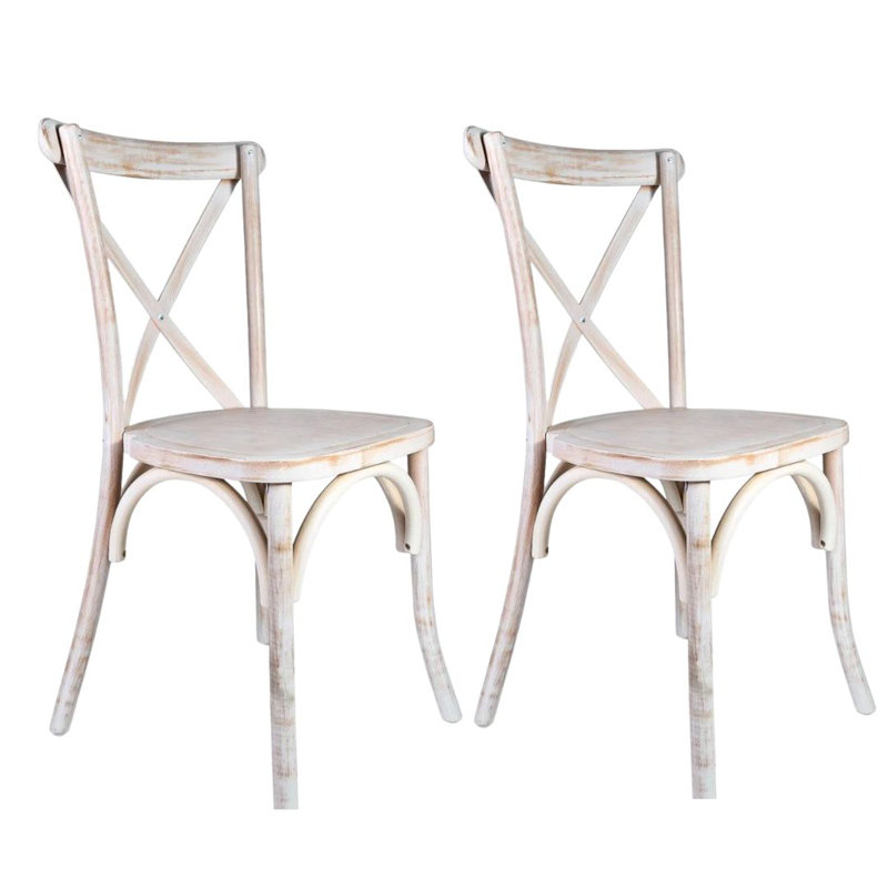 Ensemble 2 chaises ToughWood par Chivari, Ivoire ivoire