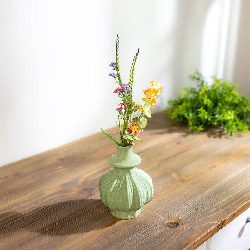 Vase en grès nervuré (ensemble de 4)