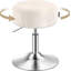 Upholstered Adjustable Height Bar Stool with Steel Frame