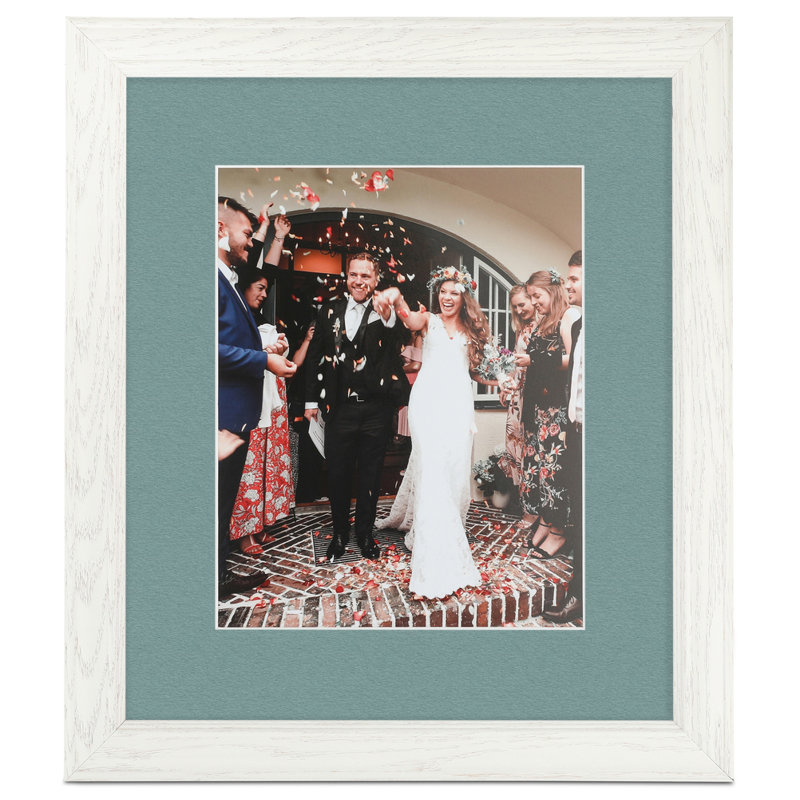 Cadre pour photo simple 10 "x 10" en bois mat, Vert du Nil