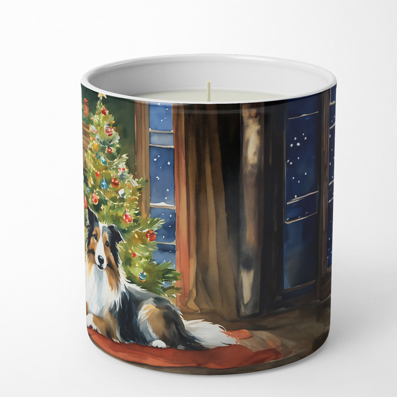 Christmas Tree Scented Tumbler Candle with Ceramic Holder