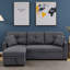 Canapé-lit modulaire avec rangement caché et coussins de dossier confortables