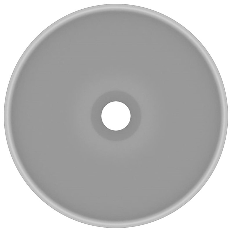 Belfry Bathroom Yogi 325mm L x 325mm W Ceramic Circular Countertop Basin Sink, Light Grey