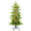 Arbre de Noël à charnière avec lumières DEL blanc chaud, fil mémoire dépliable et support en métal stable-1468894018