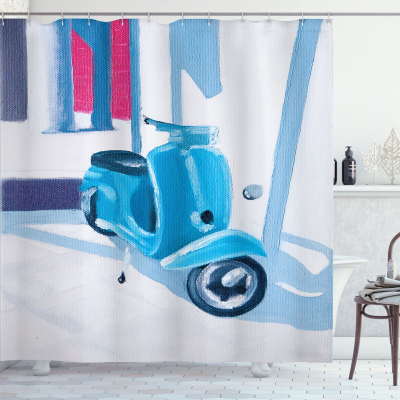 Shower Curtain with Hooks Included, 84" H x 69" W