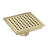 FlowGuard 6" Brushed Gold square grid drain-126309776