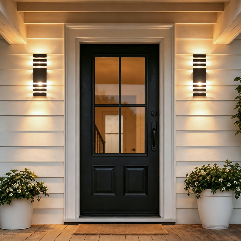 2-Light Dusk to Dawn Outdoor Wall Sconce