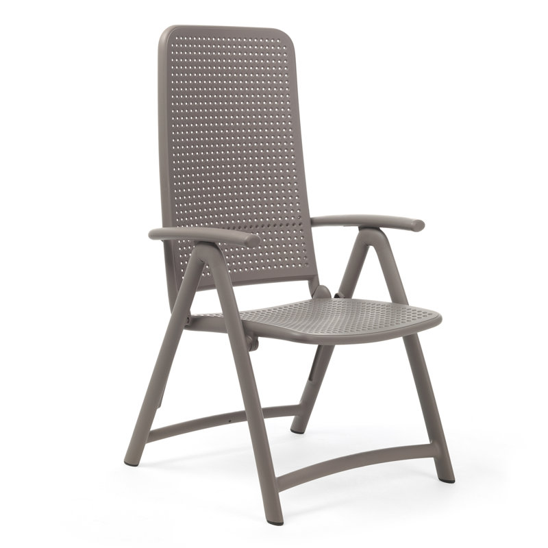 Foldable Outdoor Patio Dining Armchair, Turtle Dove