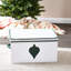 Green Polyester Ornament Chest with Cream Detail and Cardboard Inserts-1940320172