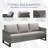 Naresa 7-Piece Outdoor Sofa Set, Wicker Patio Furniture Set With Fire Pit Table, All-Weather PE Wicker