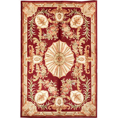 Tapis rouge noué à la main de haute qualité