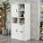 Bathroom Storage Cabinet with Drawers, Storage Shelves and Doors