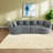Compression Cloud Sectionals, 111.5 Inch Corduroy Modern Home Sofa