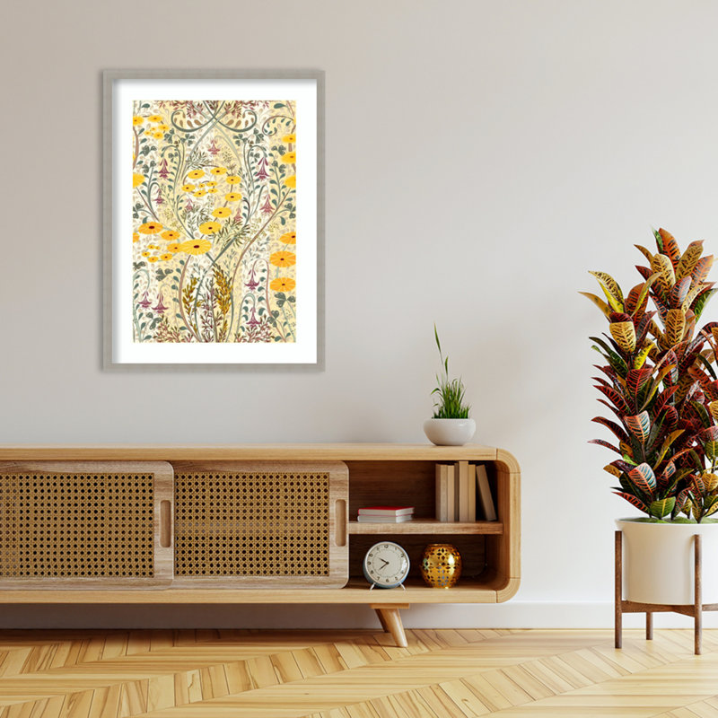 «Vibrant Botanical Pattern» par Annick Wood, reproduction d'art encadrée