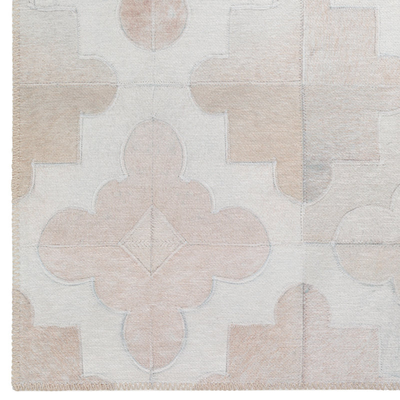 Chenille Patchwork Indoor / Outdoor Rug, Round 8'
