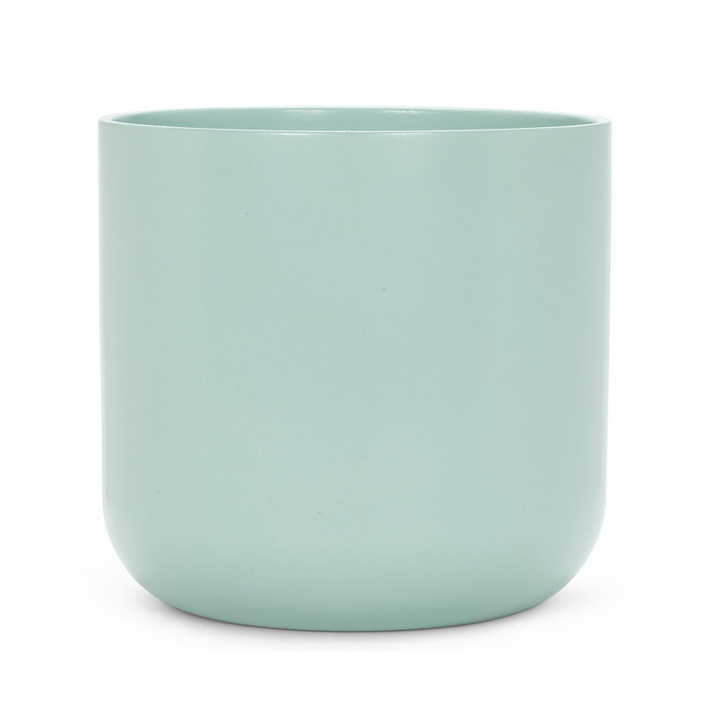 Ceramic Cachepot, 8" H x 8" W x 8" D, Mint Green