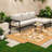 Comfortable Modern Patio Sofa Set, Weather-resistant Iron Frame With Thick Cushions For Balcony And Garden