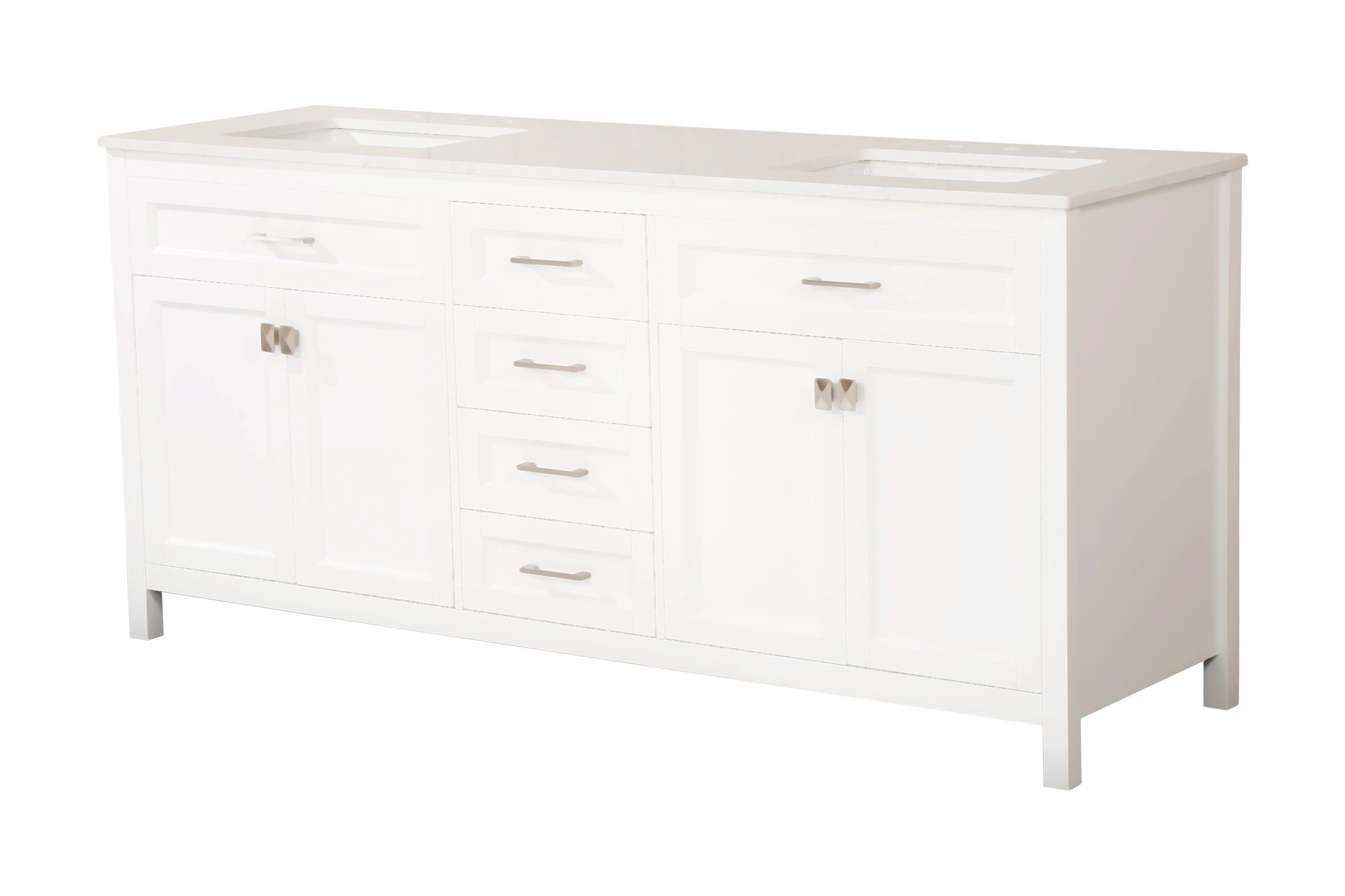 Delight Glass 72.59 Bathroom Vanity with Top | Wayfair