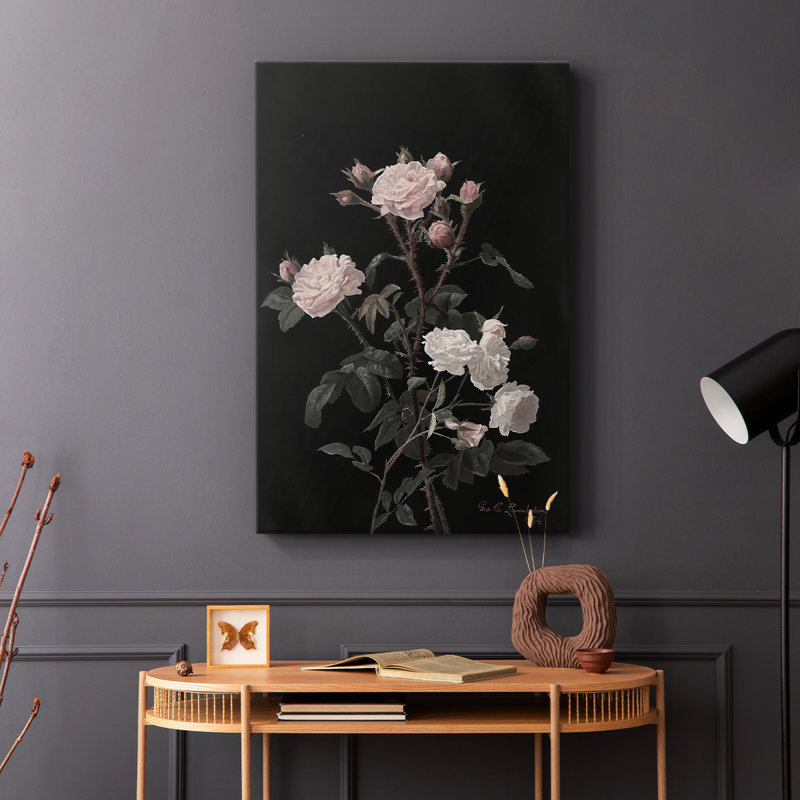Imprimé floral rétro Lxxxx - galerie Cavas, H 18 po x l 12 po