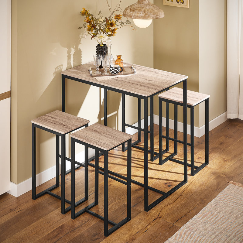 Thialvi 100cm Bar Set, Black/Natural