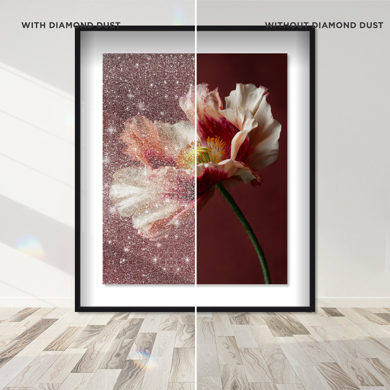Merlot Blush Blossom I Shadowbox Floral & Botanical Print by Oliver Gal, Black Frame, 16 x 20, 31.5"H x 37.5"W