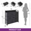 Eriska Steel Frame Chest of Drawers bedroom drawers with 7 Drawers & Wood Top-2086635966