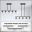 Lustre 5 lumières en verre d'eau, 3,9 po de largeur, base E26-1936026808