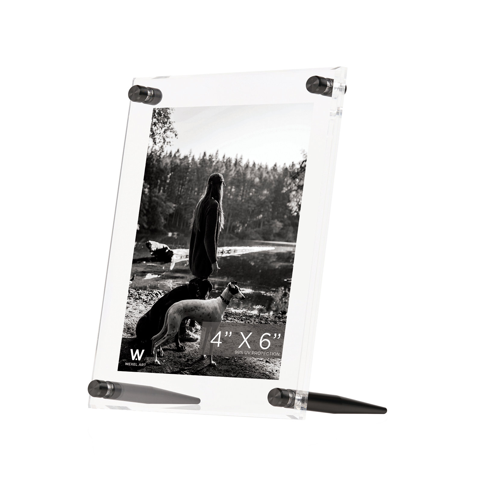 Cateno Tabletop Reversible Picture Frame, 4" x 6", Graphite