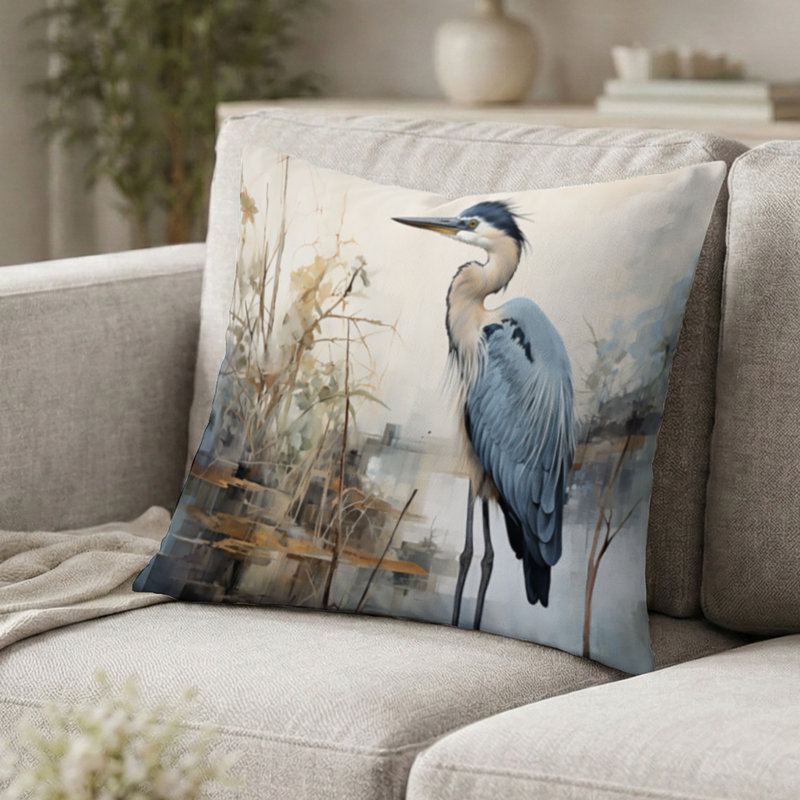 Coussin Heron, H 16 po x l 16 po