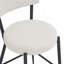 Set of 4 Modern Teddy Fabric Upholstered Bar Stools - Metal Base High Stool - Suitable for Kitchen, Dining and Living Room,Stylish and Comfortable Island Seating-1081929037-1081929042