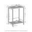 Subria 38.6cm W Metal Bedside Table
