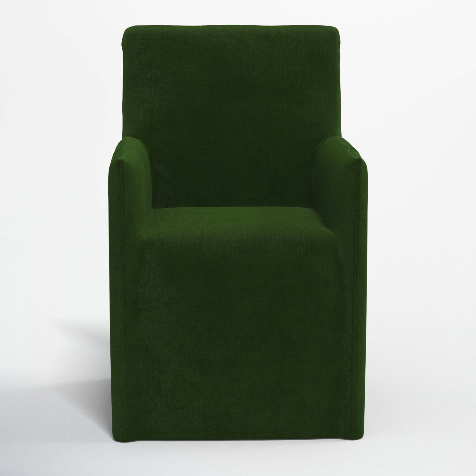 Silvia Dining Chair, Luxe Emerald Velvet