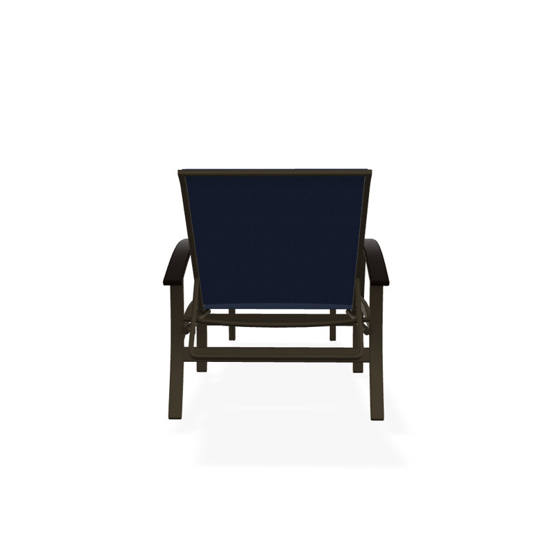 Chaise longue inclinable Askar, Bois de plage texturé, Bleu marine 13D Sunbrella®, Kona P10