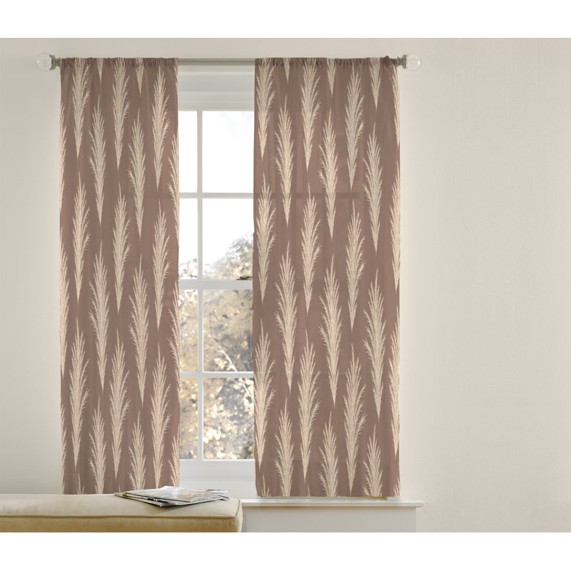 Whispering Pampas Curtain Panels, 40" W x 61" L