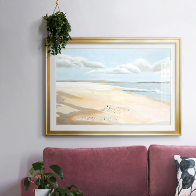 Sandy Getaway II - Art mural mural mat et encadré sous verre acrylique