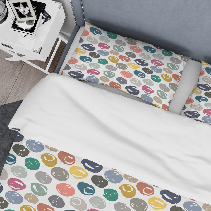Ensemble de housse de couette en microfibre gris / noir / vert 3 pièces, Housse de couette pour très grand lit et 2 très
