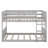 Twin Over Twin Floor Bunk Bed With Panelled Headboard And Footboard-1275586092