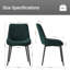 47.5cm H Fabric Upholstered Metal Upholstered Back Side Chair-732978899